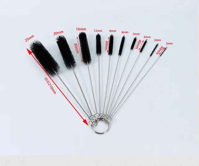 Brosse en Nylon, ensemble d'outils multifonctionnels, brosse de pulvérisation, nettoyage de pailles de boissons, Machines à coudre, pistolets de pulvérisation de peinture, brosse de nettoyage 6