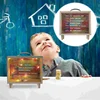 Honeymoon Fund Box Rustic Wood Box Wedding Saving Pot Shadow Piggy Bank with String Light for Weddings Birthday Graduation 3