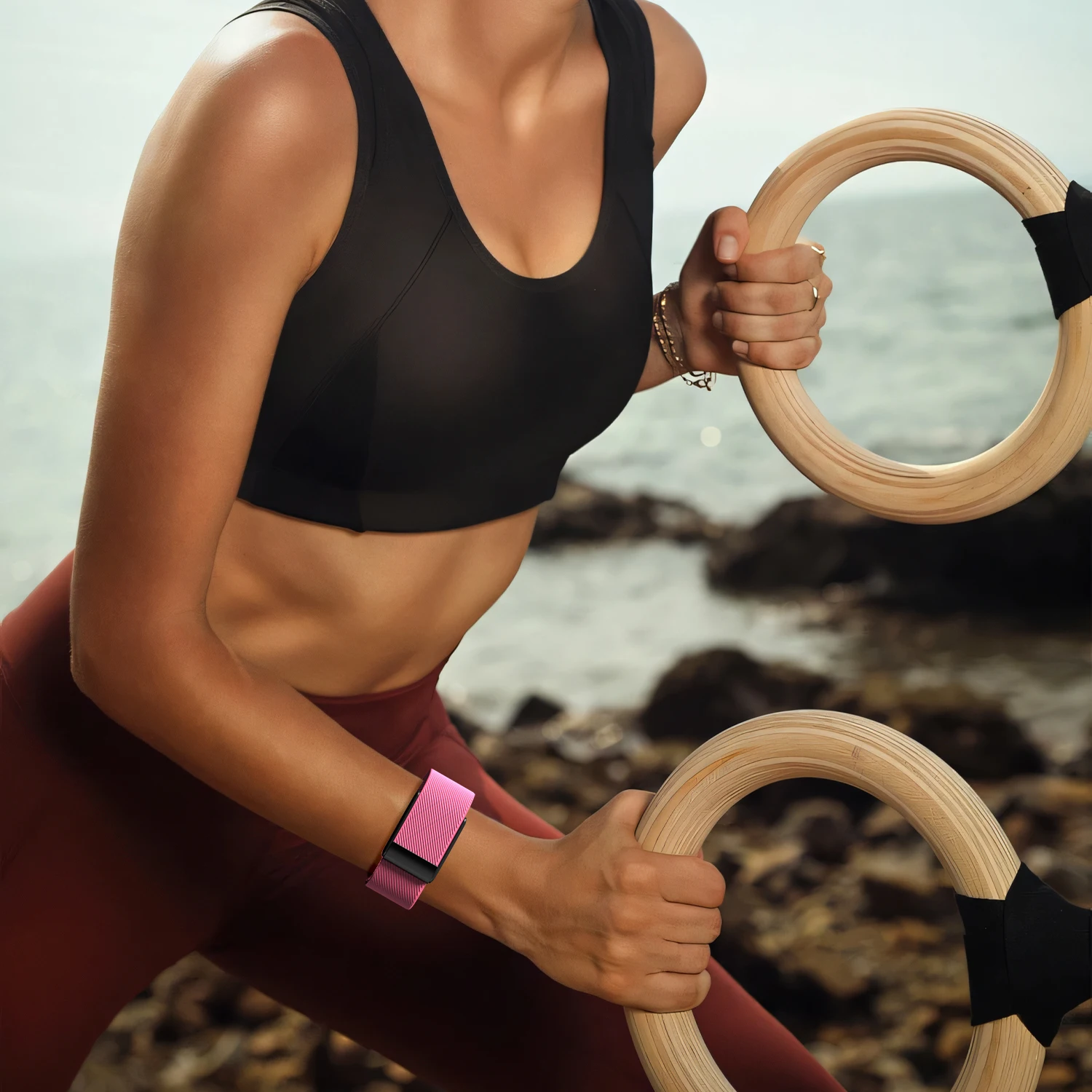 Stretchable Nylon Sport Wristband Strap - Premium Elastic Bracelet