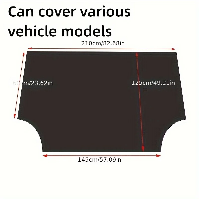Universal Windshield Snow Cover with 6 Hidden Magnets, Durable Car Windshield Snow Ice Protector with Complimentary Storage Bag