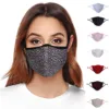 1pc Women Sexy Rhinestone Masks Washable Dust-proof Fashion Cloth Mask With Diamonds Trendy Rhinestone Cotton Mask Mondkapjes 1