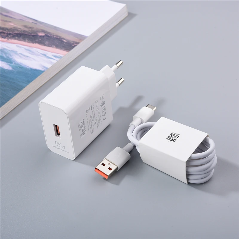 65 watt charger Original Huawei P50 Pro Charger 66W SuperCharge EU US Adapter 6A Type C USB Cable Fast Charge For Honor Nova 8 se Mate 40 RS Pro 5v 3a usb c Chargers
