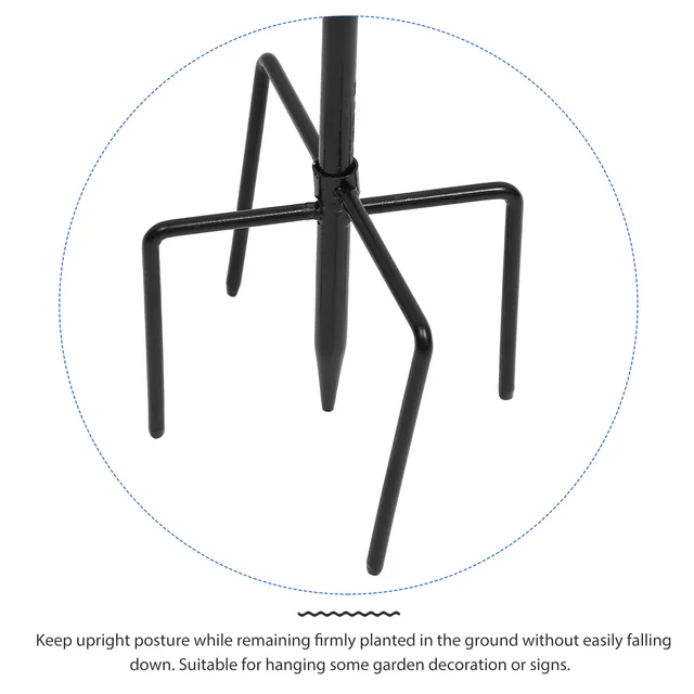 Lámpás Horgok Kültéri Virágcserepek Kert Ültetvényes Tét Madár Tápláló Állvány Alap Etető Állomás Pólus Zászló Fogas - Image 4