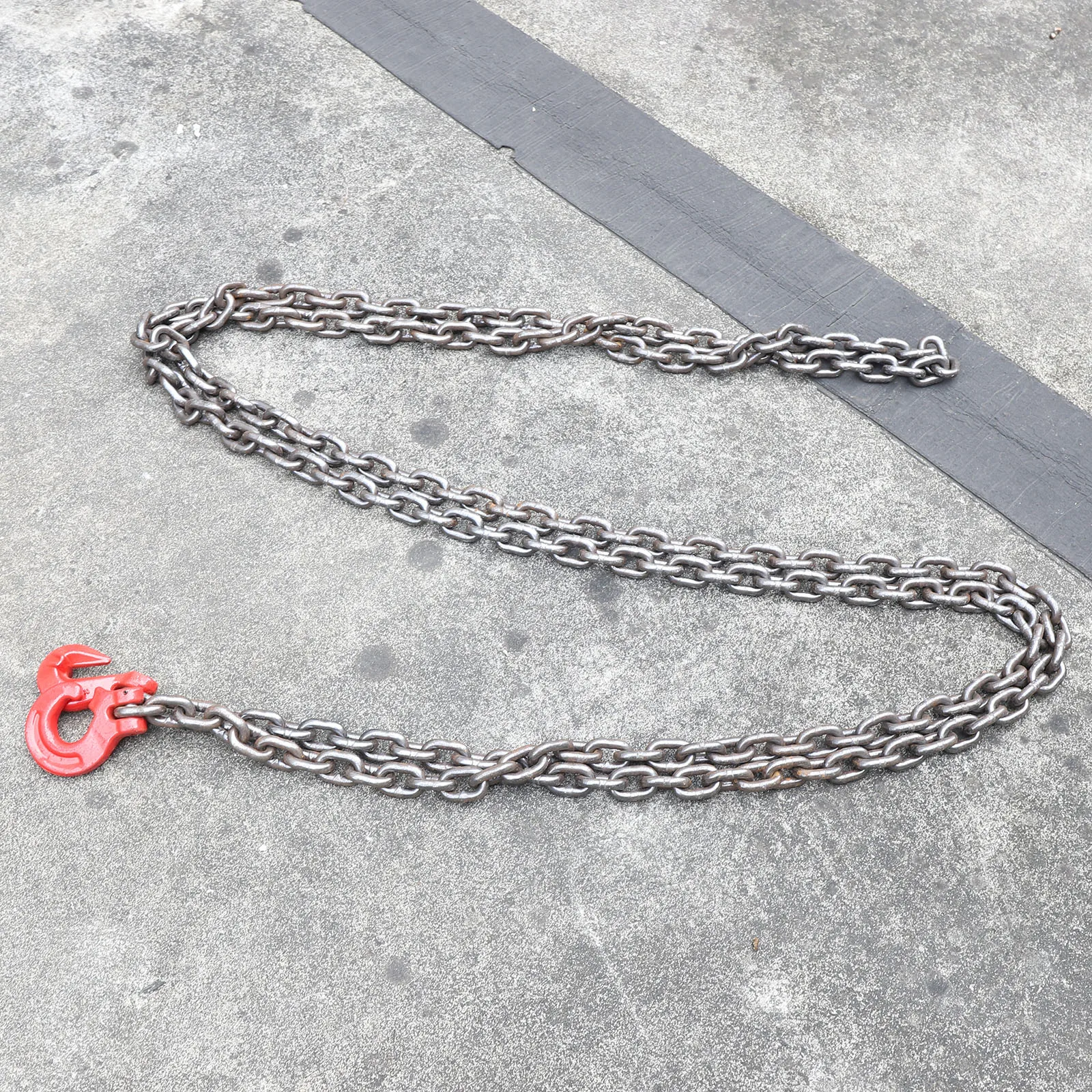 3m/5m Hebekette 2 Tonnen Tragkraft Einbeinige Kettenzugschlinge für Bergbaumaschinen und Häfen, Legierter Stahlschmiedehaken – Detail 15