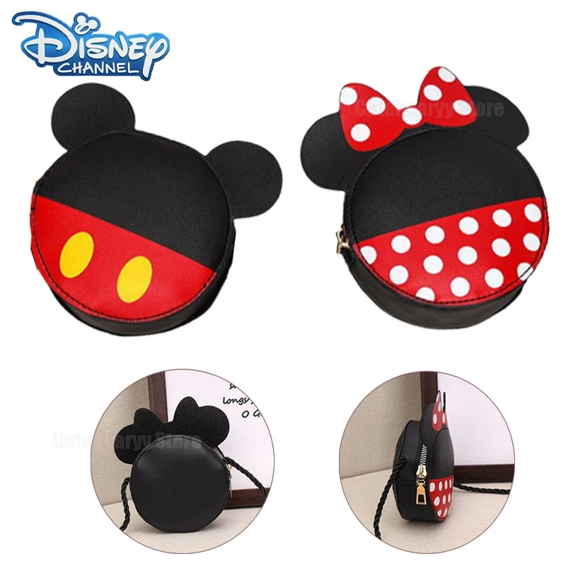 Disney Mickey Minnie Coin Purse new cute cartoon Fashion kids students Shoulder Crossbody bag storage bag Outdoor travel gifts