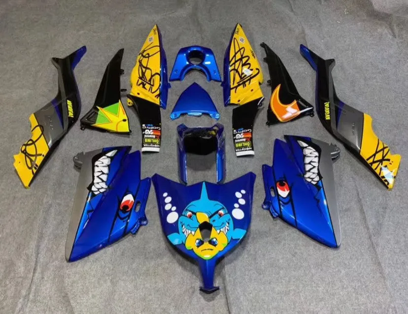 Nuovo Kit Carene Moto Abs Adatto Per Yamaha T-Max 530 2012 2013 2014 12 13 14 Set Carrozzeria Shark
