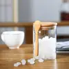 Leakproof Storage Glass Jar with Bamboo Lid Transparent Coffee Bar Station Organizer Moisture Proof 2