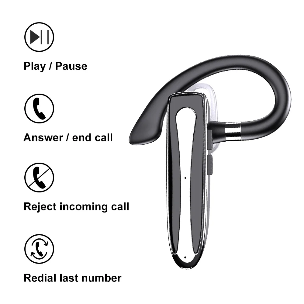 Handsfree YYK 530 Business Earbuds Single Wireless Car Driving Earphone Ear Hook Sport Headset  earphones 3