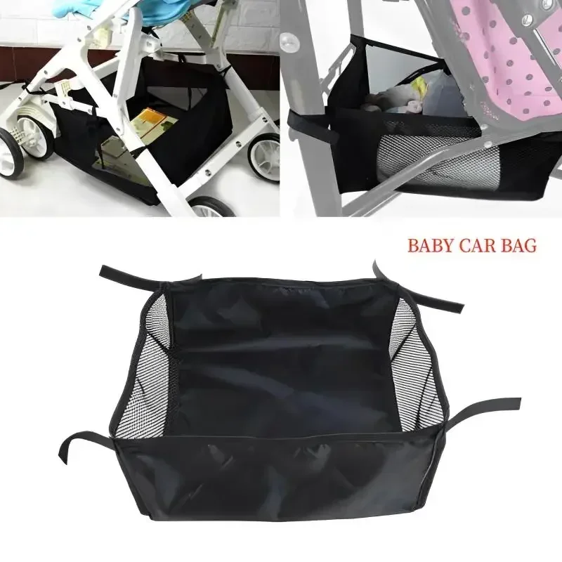 35 * 38cm Portable Stroller Bottom Basket Storage Bag for Baby Stroller Universal Shopping Bottom Accessories