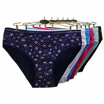 Cotton Panties Plus Size Underwear Women Briefs Woman Knickers Lady Lingerie Girl intimate High Waist Large Size 6 pcs/lot 1