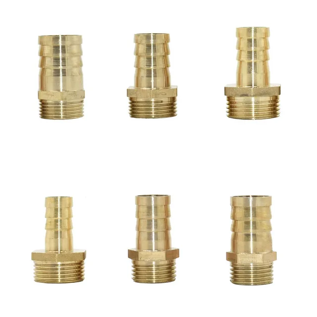 Sárgaréz 1/2 3/4 Hüvelykes Férfi Szál 14/16/19/25 Mm -Es Barb Csatlakozó Réz Tömlőcsatlakozó -Szerelvények Vízcső Adapter