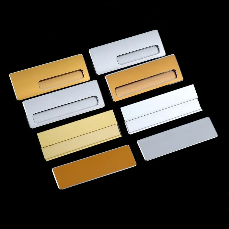 

Blank Aluminium Alloy Chest ID Tag Staff Working Permit Tag Job Number Card Metal ID Name Badge Holder Employee's Card Sleeve