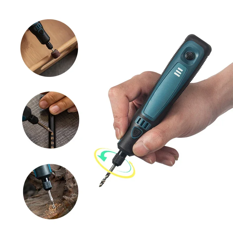 5000-10000-15000r/min Engraving Pen Wireless Electric Grinder Set Rechargeable Mini Grinder Micro Rotary Tool Jade Carving Drill 5000 10000 15000r min engraving pen wireless electric grinder set rechargeable mini grinder micro rotary tool jade carving drill