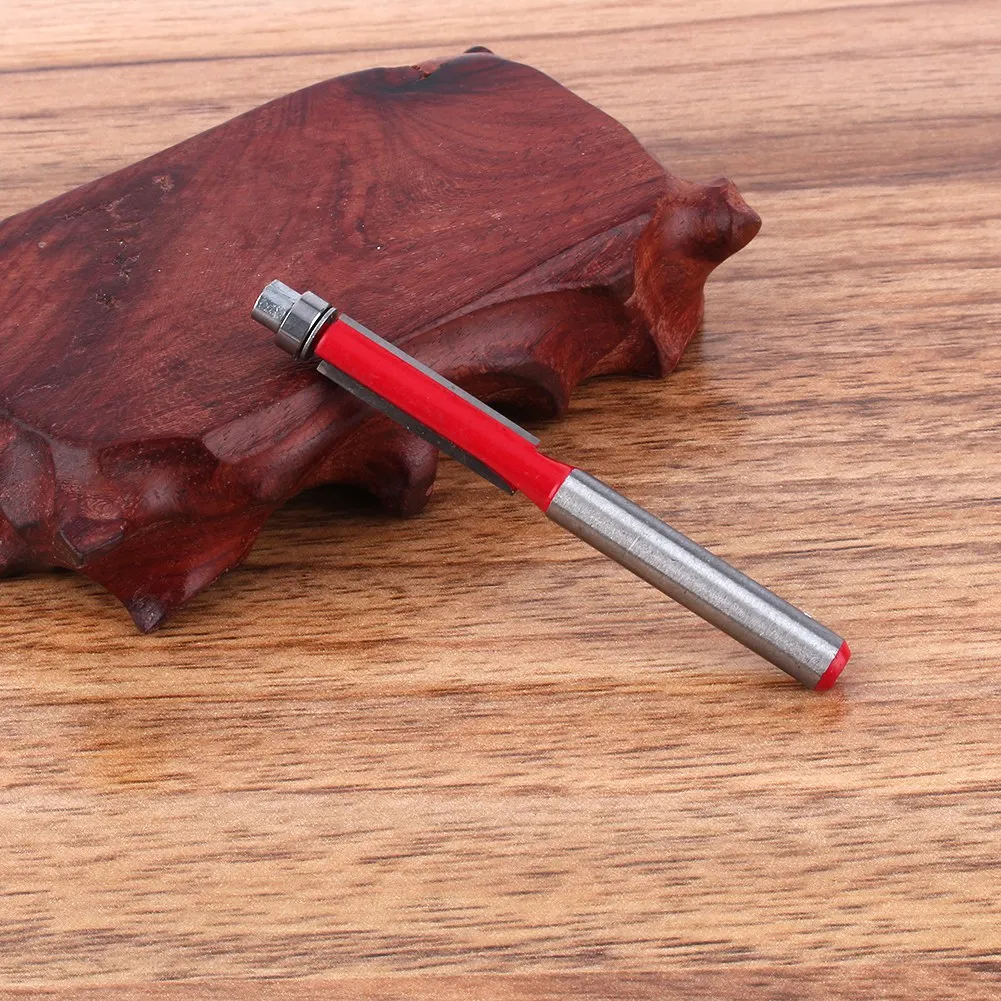 1/4"End Dual Flutes Straight Shank Trim Router Flush Trim Cutter Bit Tool