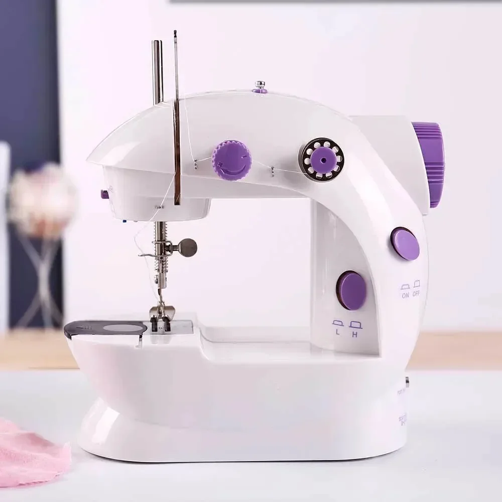 Household 202Mini Sewing Machine sewing machine Handheld Sewing Machine with Light Cutter Foot Pedal Portable Night Light Machine