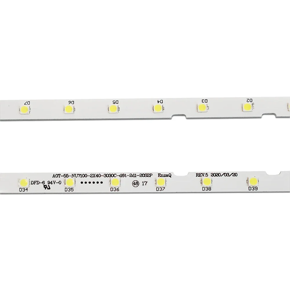 10pcs/Lot LED Backlight Strip for Samusng 55NU7100 UE55NU7300 UE55NU7100 UN55NU7100 AOT_55_NU7300_NU7100 BN96-45913A BN61-15485A