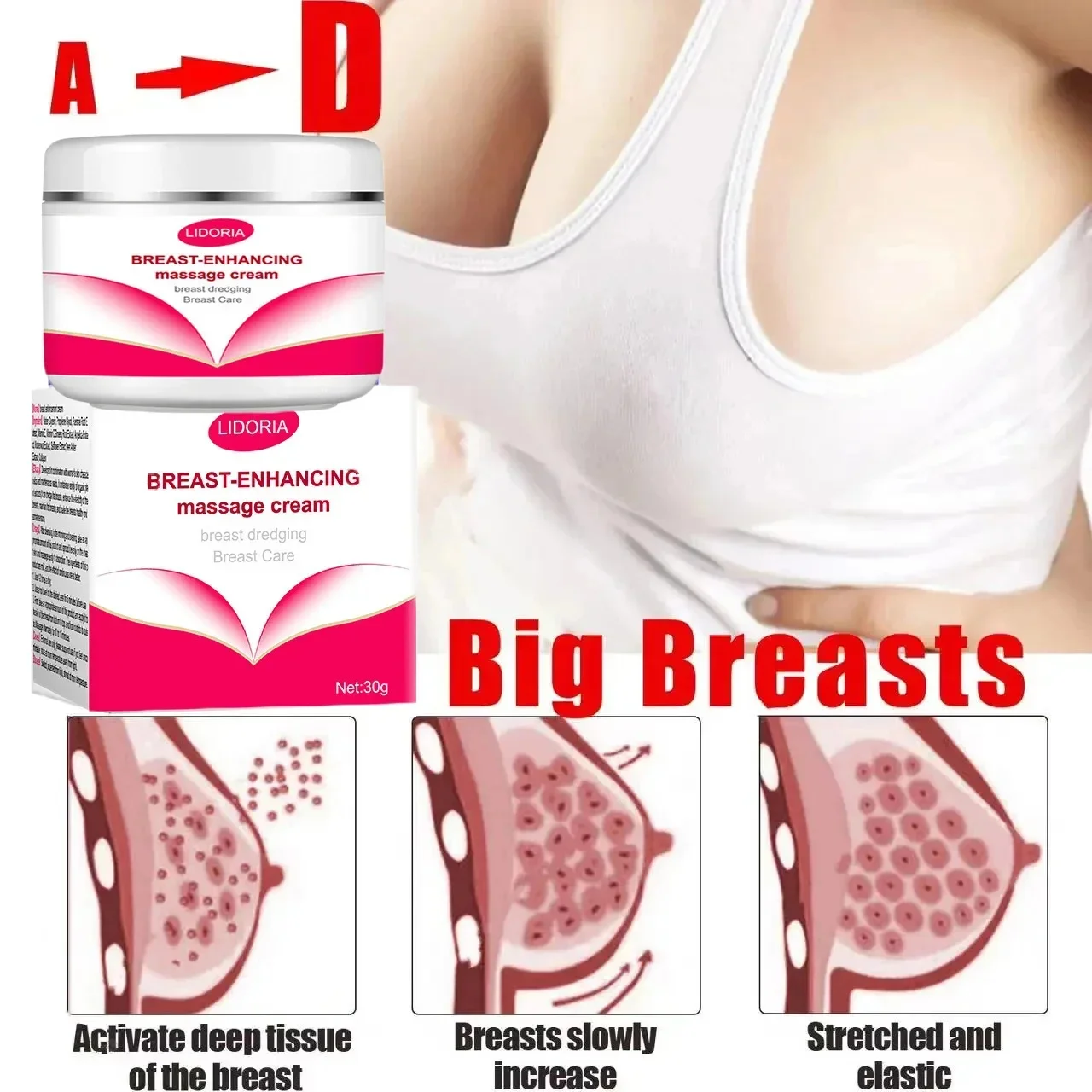 Breast Enlargement Cream Natural Breast Enlargement Cream Boobs Enhancement Oil Bust Enlarging Bigger Chest Massage Lift Firming Up Size Bust Body Care