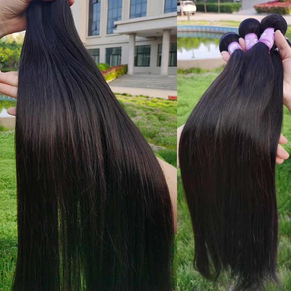 Malaysian Straight Hair Bundles 1/3/4 Pcs 100% Unprocessed Raw Human Hair Straight Bundles Human Hair Extensions For Black Women 3