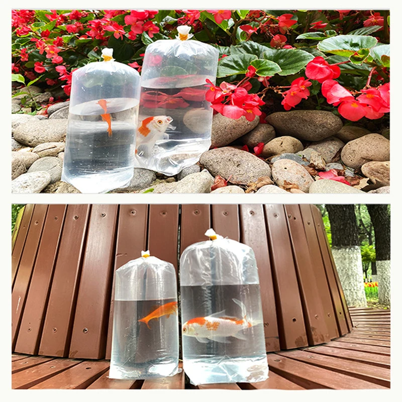Aquarium Breathing Bags Live Fish Transport Packing Bag Fish Shrimp Aquarium Delivery Inflatable Bag 50 Pcs, aquarium breathing bags