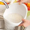 1pc - Plastic Drain Basket Filter, Rice Bowl, Drain Basket, Fruit Bowl, Laundry Basket, Handle, Home Kitchen Organizer 5