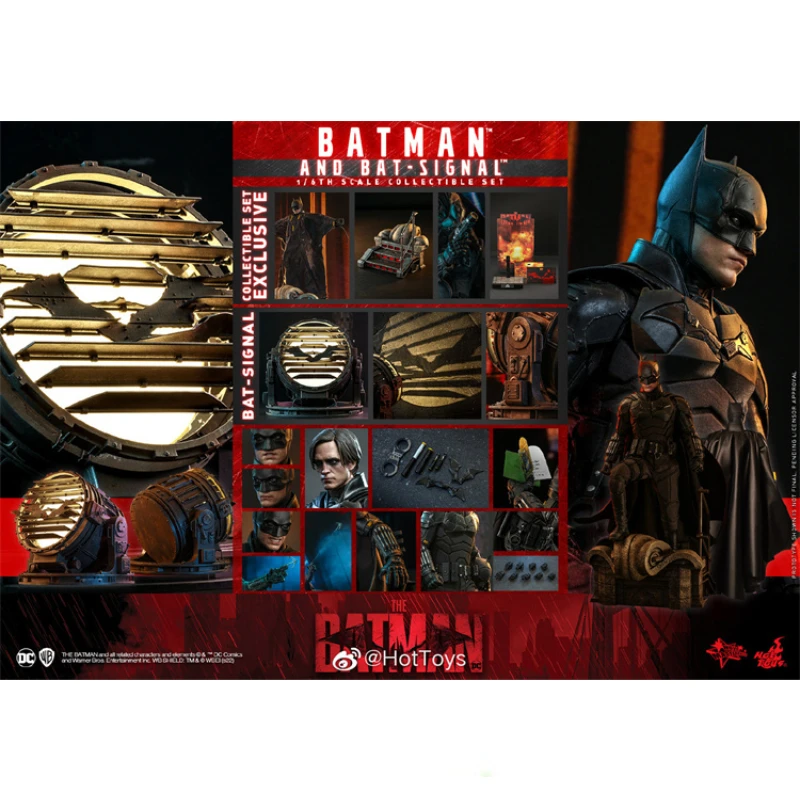 『ザ・バットマン－』１／６スケールフィギュア　バットマン＆バットシグナル投光器 THE BATMAN』バットマン＆バットシグナル投光器 Hottoys