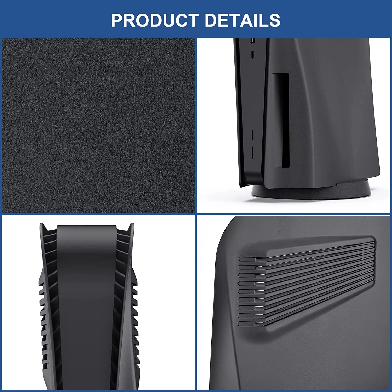 Ps5 Frontplatte Ersatz Seitensc halen abs Gehäuse abdeckung mit Kühlentlüftungs-Frontplatte für Playstation 5 Disc Edition hart stoßfest – Detail 11