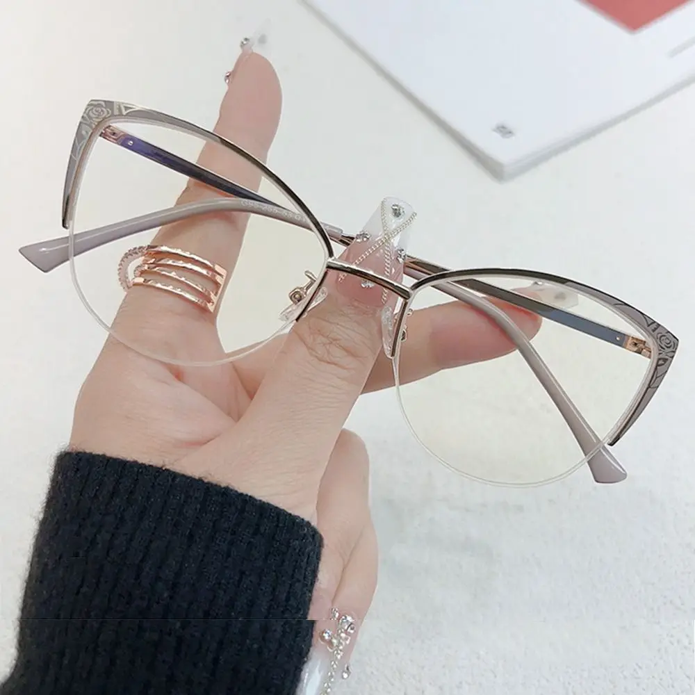 블루 레이 차단 안티 블루 라이트 안경, 빈티지 초경량 금속 사각 안경, 눈 보호 컴퓨터 고글, 사무실