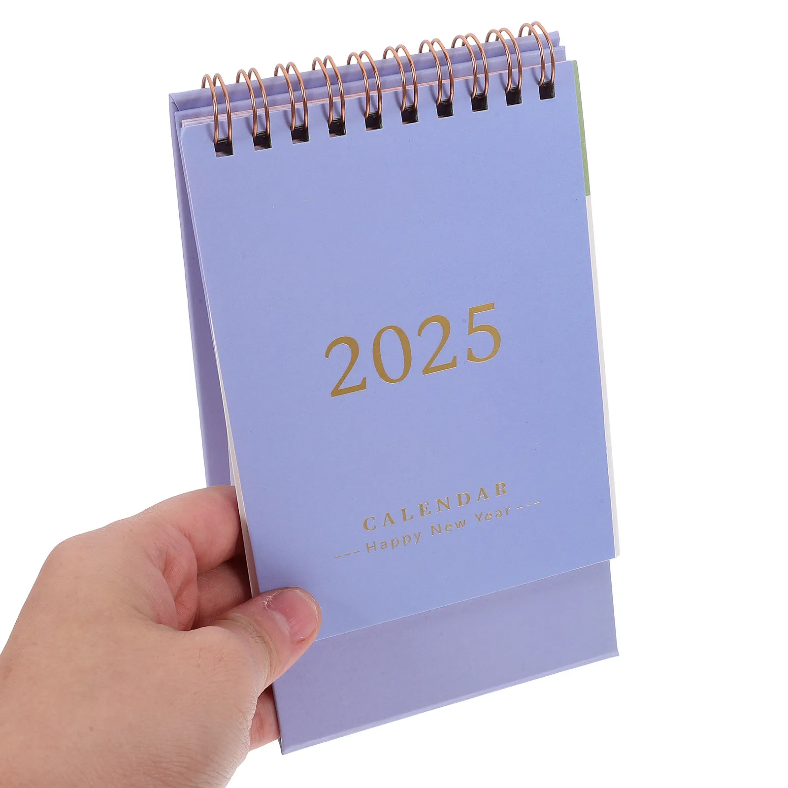 2025 미니 스탠딩 플립 캘린더, 책상용, 견고하고 휴대 가능한 장 사무실 캘린더, 월간 메모 플래너, 날짜 조정 가능