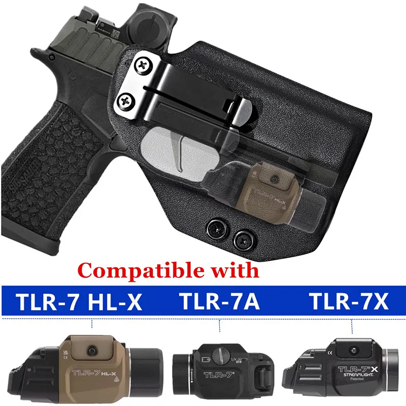 Étui Tactique Kydex Pour Glock 17/19/19X/45 Avec Lampe TLR-1 - Léger Et