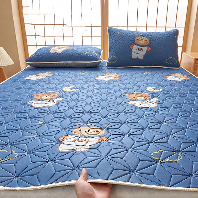 Summer Bed Mat Cool Ice Silk Cool Mat Summer Bed Mat Machine Washable