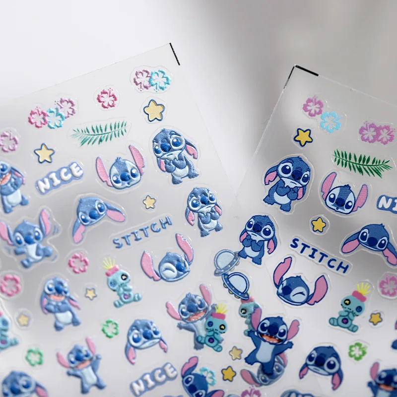 1pcs Disney Stitch Sticker Anime Nail Stickers 2022 3D Nails Sticker Gel  Nail Art Accessories Kid DIY Waterproof Christmas Gift - AliExpress