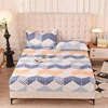 New Product 1pcs 100% Cotton Printing bed mattress set with four corners and elastic band sheets(pillowcases need order) 1