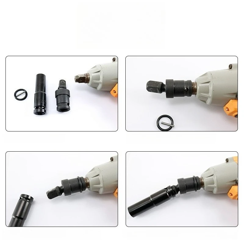 Pneumatic Universal Joint 360 Degree Swivel Electric Wrench Socket Adapter Air Impact Wobble Socket Adapter Tools