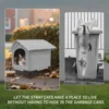 Outdoor Cat Shelter Heated Cat House Waterproof Insulated with Elevated Base Feral Cats Shelter Street House In Winter Yard 3