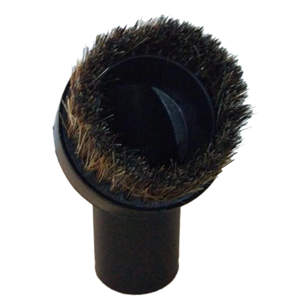 Cepillo Redondo Para Aspiradora Raguso | 32 Mm De Diámetro | Cerdas De Crin De Caballo | Accesorio Universal Para Polvo Y Muebles