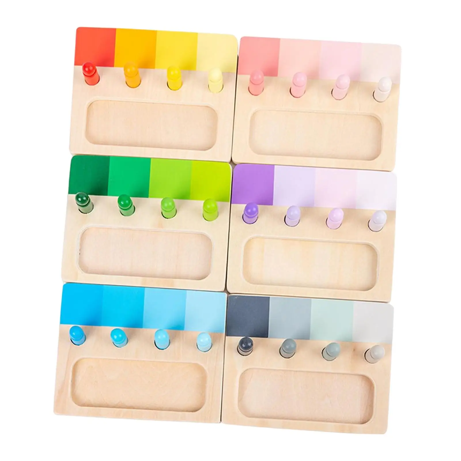 6Pcs Educational Color palette Sensorial Educational Tools Color Matching Toy for Exercise