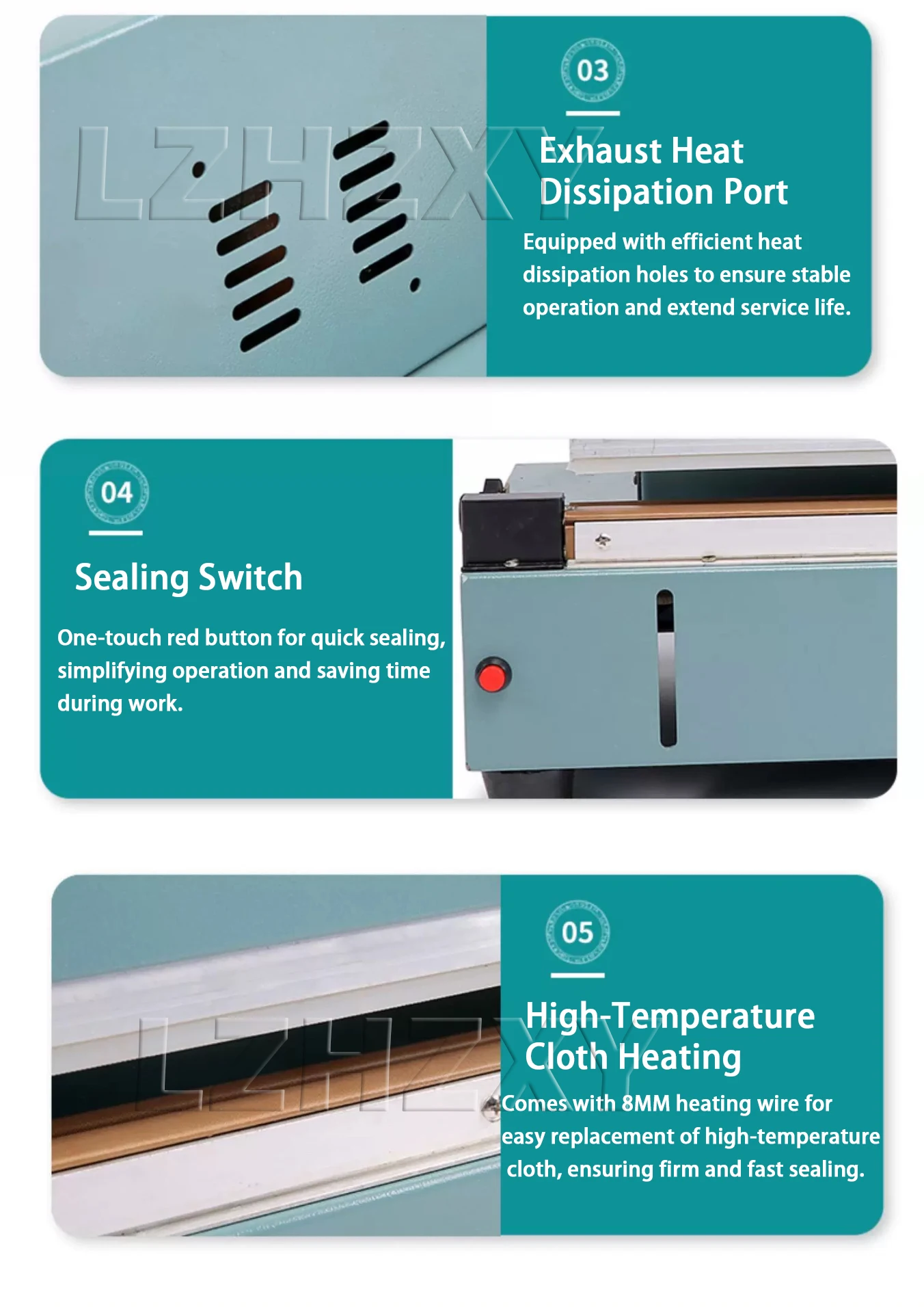 FKR-450 220VDesktop Semi-automatic Heat Sealing Machine 8mm Pedal Sealing Machin