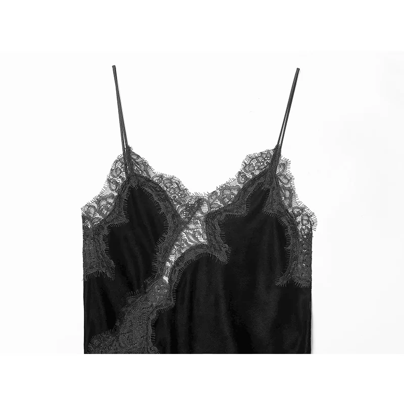 Women Sexy Lace Dress Fashion Black Velvet Elegant Long Dresses for Women 2025 New Chic Backless Evening Party Dresses ﻿