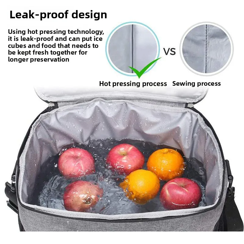 Oxford Cloth Insulated Bag Outdoor Handheld Large Capacity Ice Pack Keep Warm Cold Picnic Lunch Bag