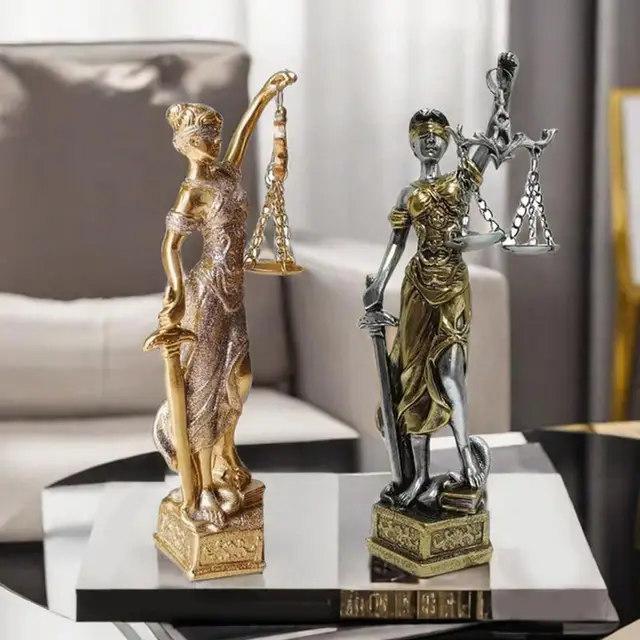 Statue de déesse de la déesse de la Justice, Sculpture de déesse de la Justice en résine, Statues d'ange juste, ornements, décoration d'avocat de bureau et de maison 6