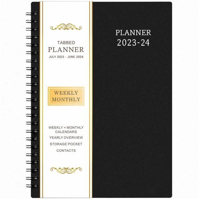 Carnet de licence 2024, agenda A5, journal, bloc-notes, calendrier de 365  jours, agenda hebdomadaire, fournitures scolaires et de bureau - AliExpress