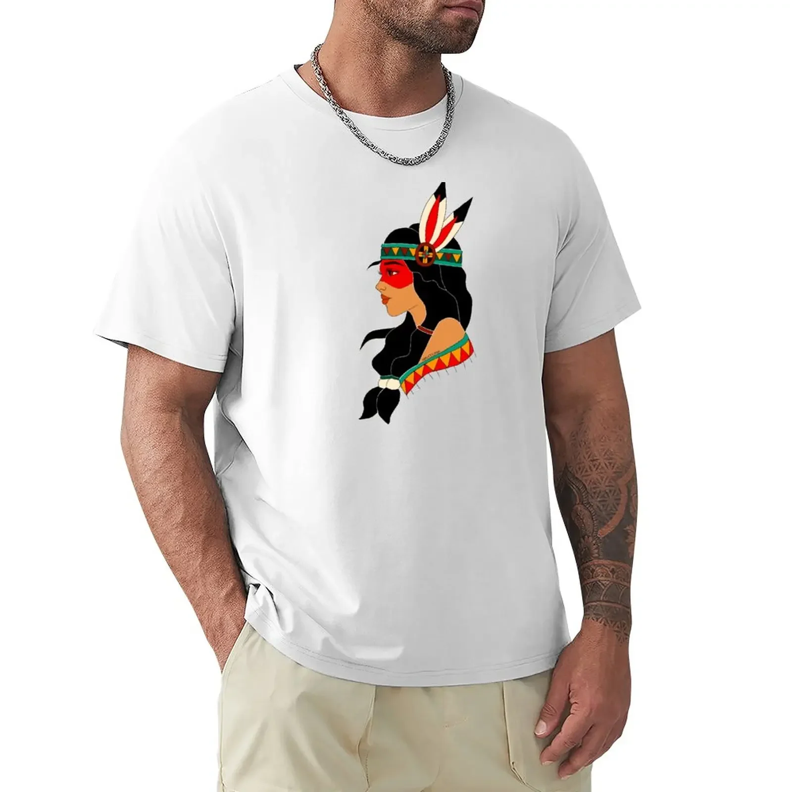 

Native Girl T-Shirt summer tops boys animal print mens champion t shirts