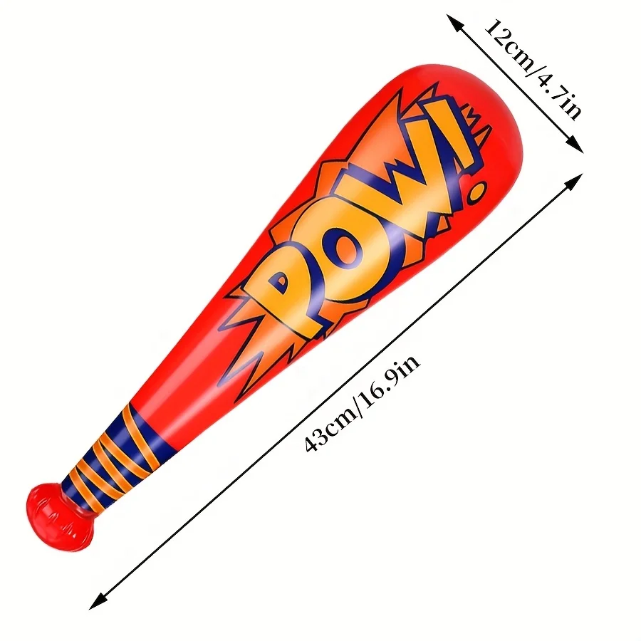 12Pcs Inflatable Baseball Bats Toys for Kids Swimming Pool Water Games Toys Summer Beach Party Fun Oversized Balloon Bat Toys 2
