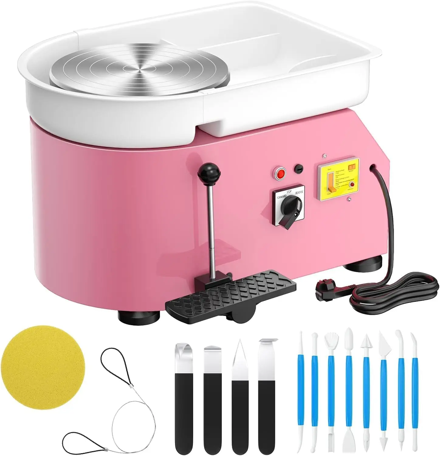 Pottery Wheel Pottery Machine 25CM 350W Electric Wheel with Foot Pedal DIY Clay Tool Ceramic Machine Work Clay