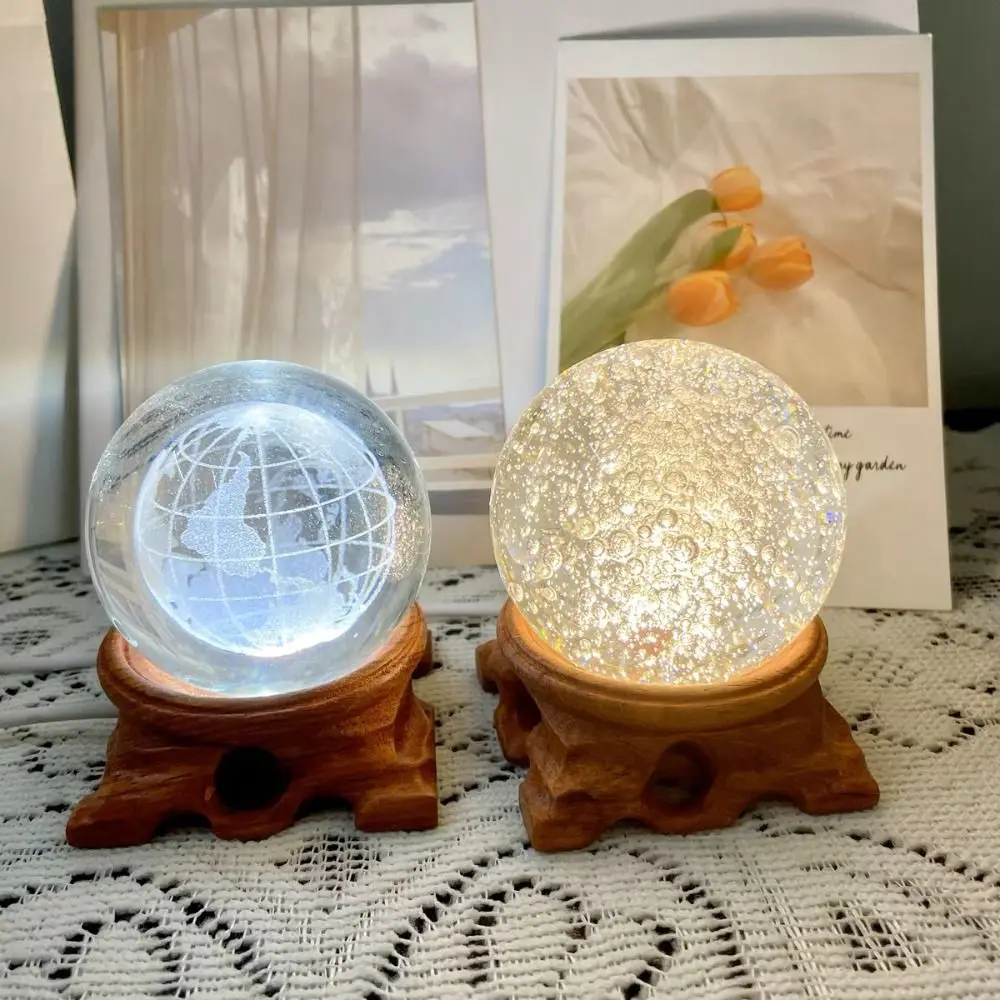 

Светящаяся подставка для хрустального шара, искусственная деревянная стеклянная сфера, реквизит для фотосъемки, подставка для демонстрации хрустального шара, украшение для дома