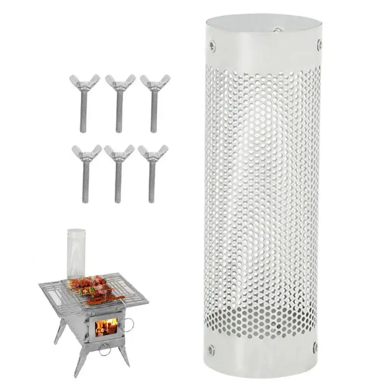 

Mesh Chimney Cover High Strength Durable Chimney Anti-Scalding Grill Easy To Install Chimney Heat Insulation Pipe