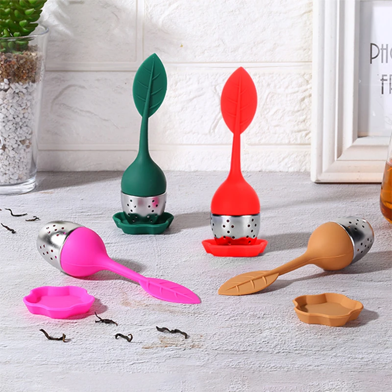2Pcs Reusable Silicone Tea Infuser Creative Teapot-Shape Herbal Tea Bag Coffee Filter Diffuser Strainer Filter Tea Accessories