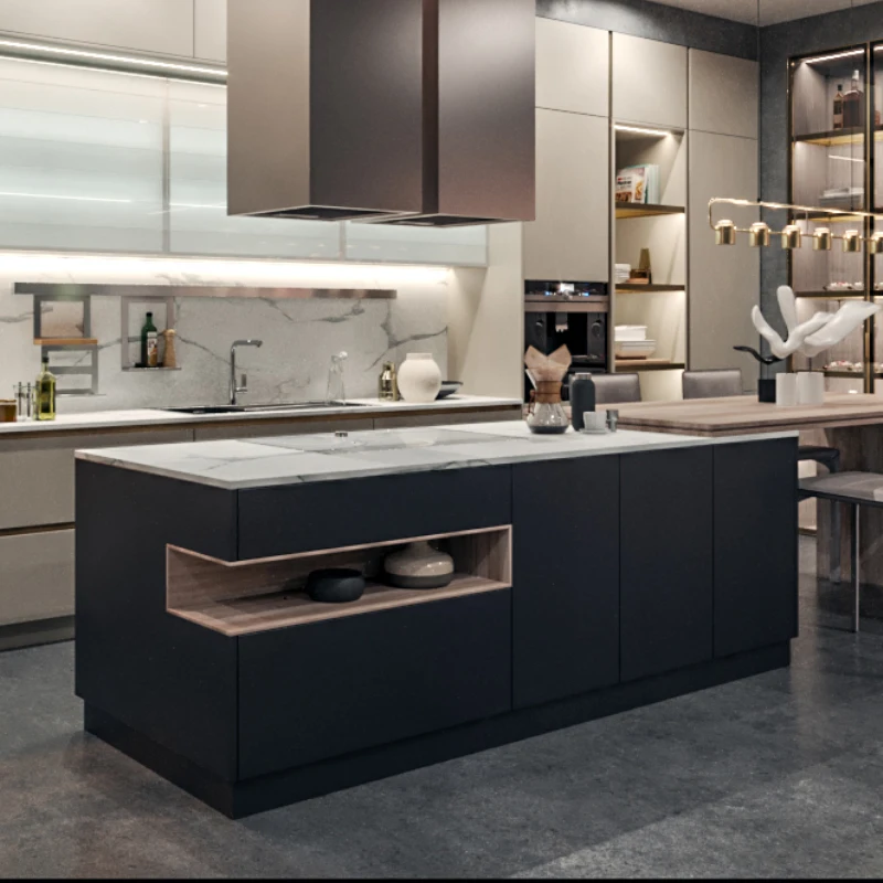 Design Kitchen Cabinet Solid Wood Smart Kitchen Cabinet With Factory Price