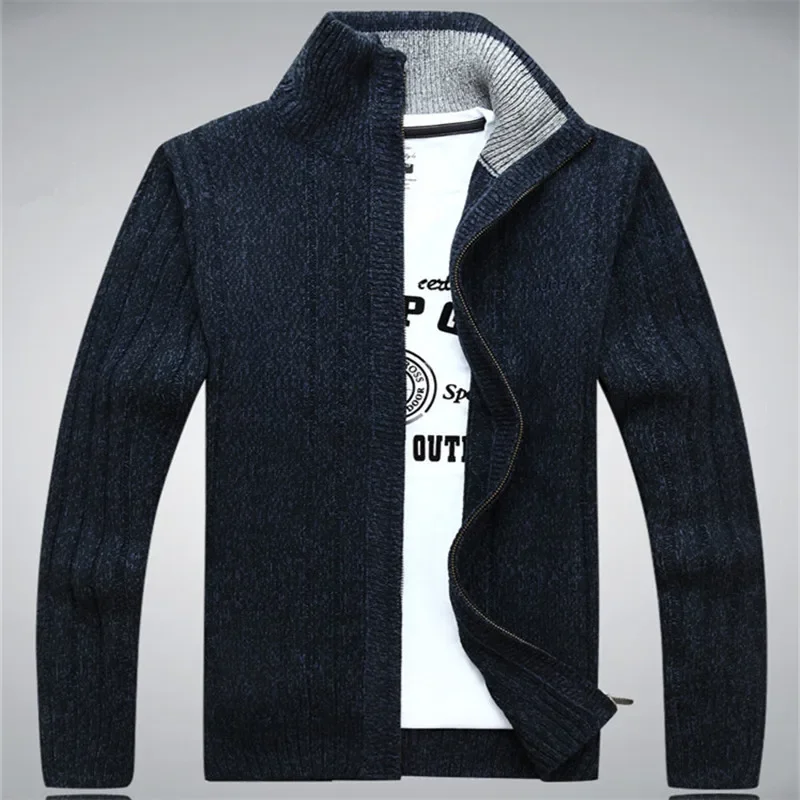 Men's Winter Sweater Casual Knitted Cardigan Jackets Thick Warm Clothing Cashmere Sweater Coats Outerwear Male Knit Sweater 3