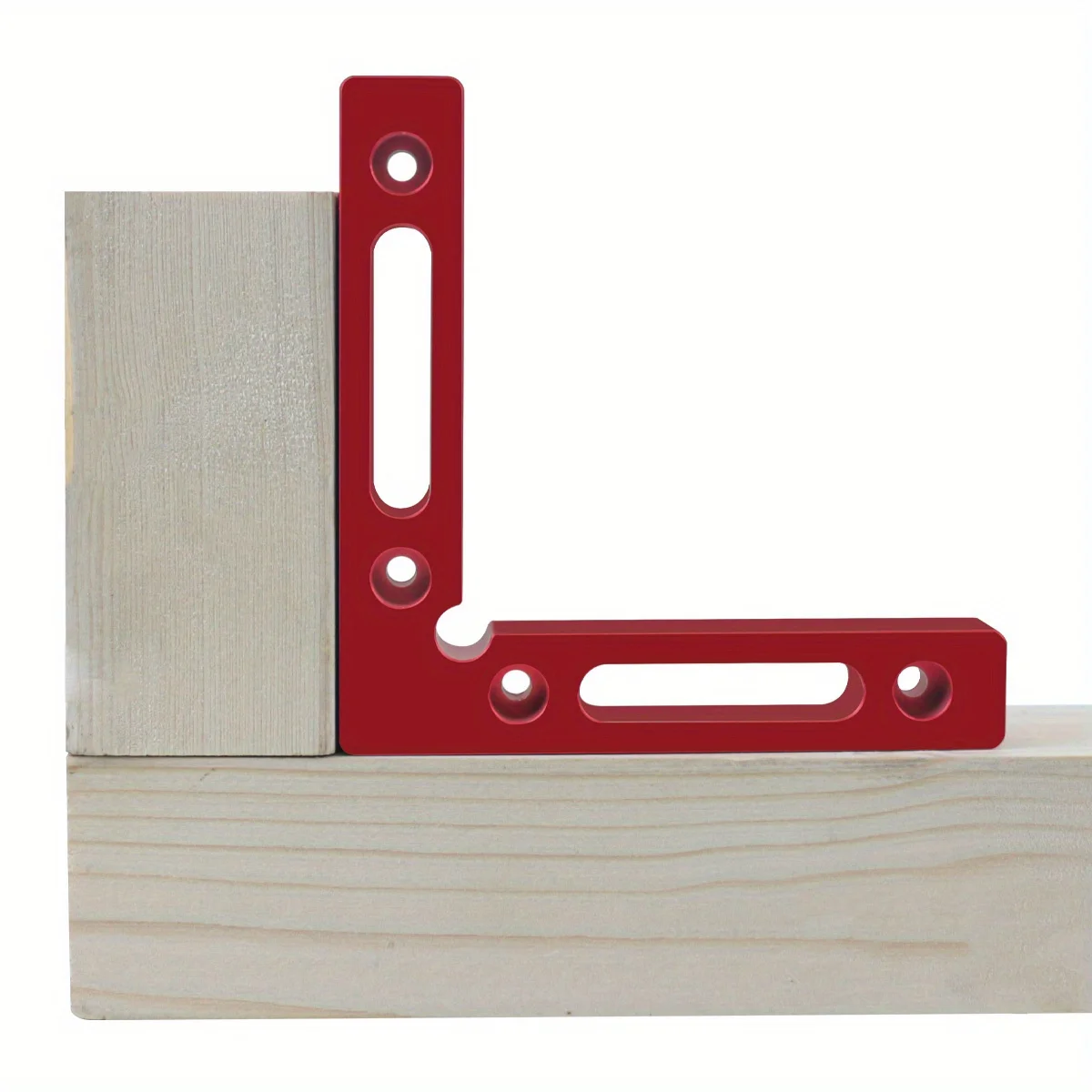 2 Squadre Di Posizionamento Angolari 90° 120mm | Lega Di Alluminio | Rosse Anodizzate